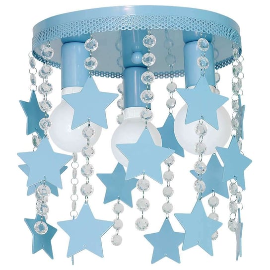Plafon LAMPA sufitowa STAR MLP1131 Milagro dziecięca OPRAWA z kryształkami gwiazdki crystal niebieskie Milagro