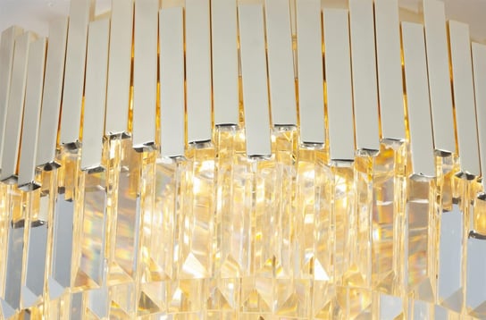 Plafon LAMPA sufitowa TREND C0164 Maxlight okrągła OPRAWA szklana glamour kryształki crystal złote przezroczyste MaxLight