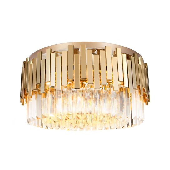 Plafon LAMPA sufitowa TREND C0165 Maxlight szklana OPRAWA okrągła glamour kryształki crystal złote przezroczyste MaxLight