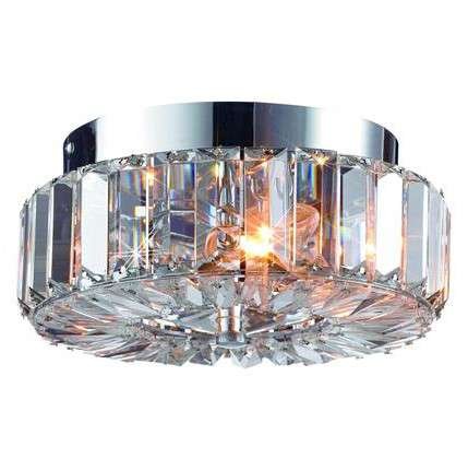 Plafon LAMPA sufitowa ULRIKSDAL 102649 Markslojd kryształowa OPRAWA okrągła glamour crystal IP21 chrom przezroczysta Markslojd
