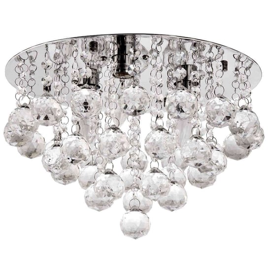 Plafon LAMPA sufitowa VEN P-E 1437/3-35 glamour OPRAWA kaskada z kryształkami crystal przezroczysta VEN