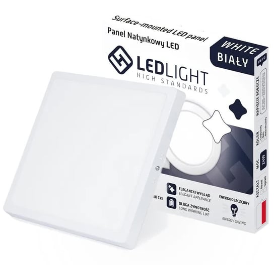 PLAFON LED PANEL NATYNKOWY NIEMRUGAJĄCY CCD NEUTRALNY 18W HURTNET