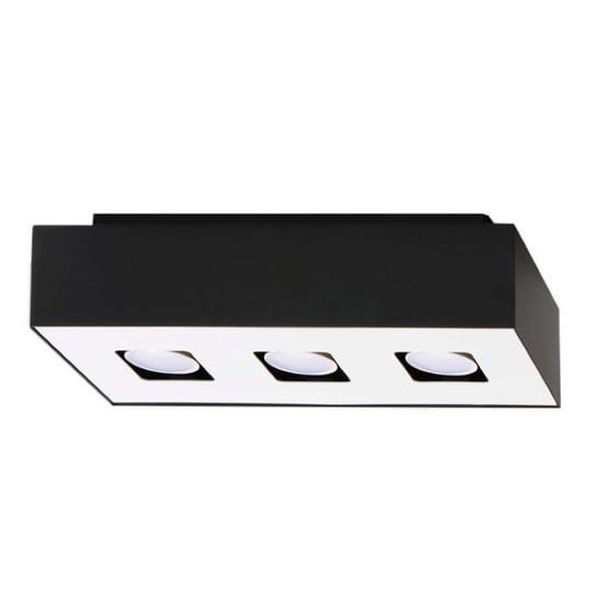Plafon MONO 3 czarny minimalistyczny prostokąt świeci w dół SL.0072 Sollux Lighting Sollux Lighting