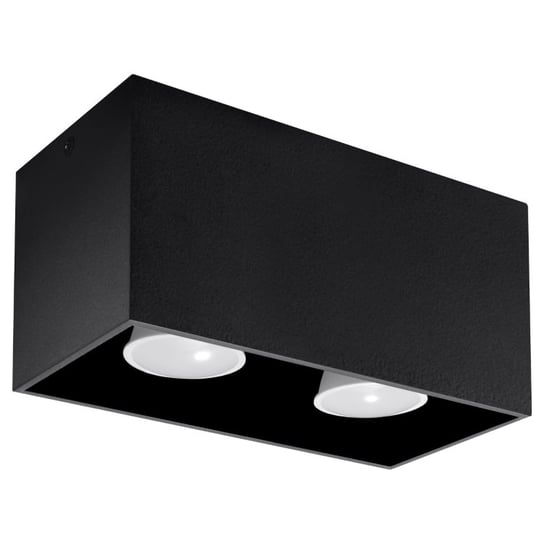 Plafon QUAD MAXI czarny nowoczesny prostokąt świeci w dół SL.0381 Sollux Lighting Sollux Lighting