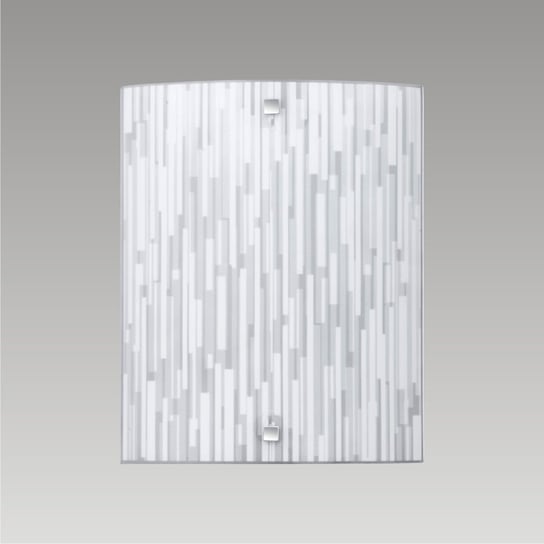 Plafon ścienny PREZENT, Bamboo, biało-srebrny, E27, 1x60W Prezent