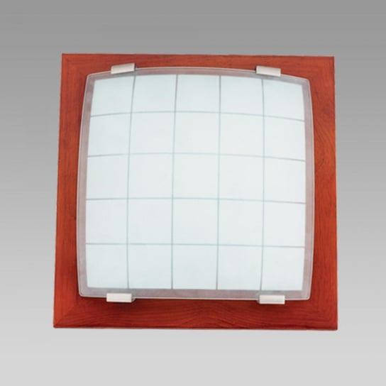 Plafon ścienny PREZENT Geometrica, czerwono-srebrny, 2x60W, 35x35 cm Prezent