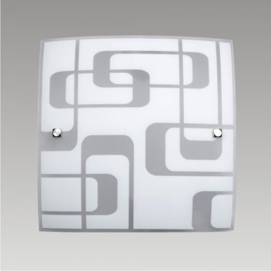 Plafon ścienny PREZENT, Qido, biało-srebrny, E27, 1x60W Prezent