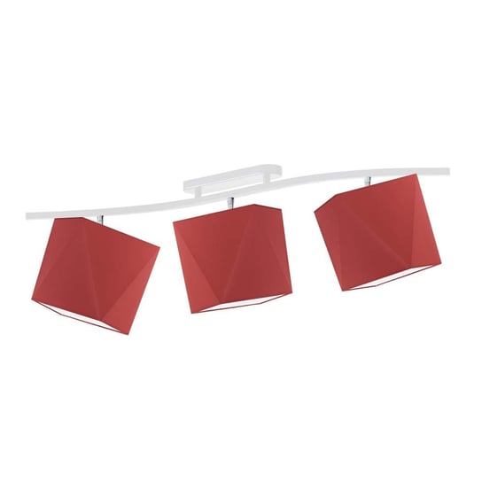 Plafon sufitowy LYSNE Fargo, 3x60 W, E27, czerwony/biały, 27x97 cm LYSNE