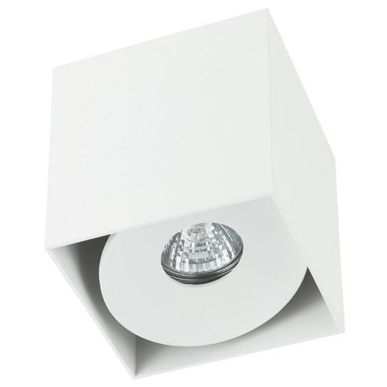 Plafoniera LAMPA nowoczesna Cardi l Small Bianco / Ufo Bianco Orlicki Design sześcienny plafon metalowa kostka sufitowa biała Orlicki Design