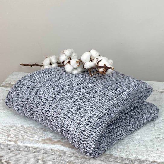 Plaid  knitted Gotton grey  200 x 220 textile4home