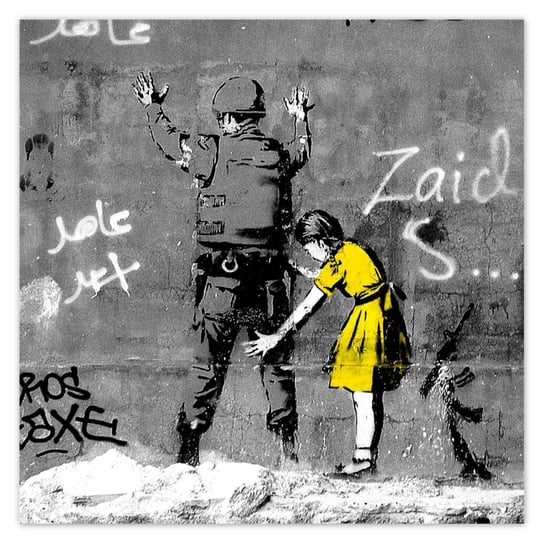 Plakat 100x100 Banksy dziewczynka ZeSmakiem