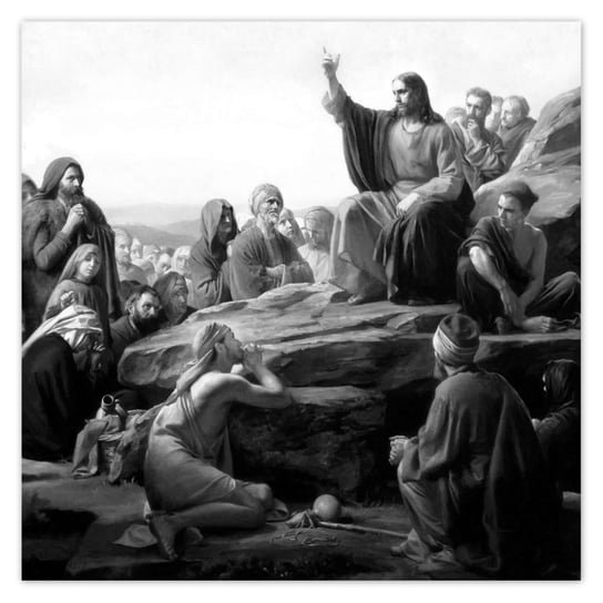 Plakat 100x100 Jezus Kazanie na górze ZeSmakiem