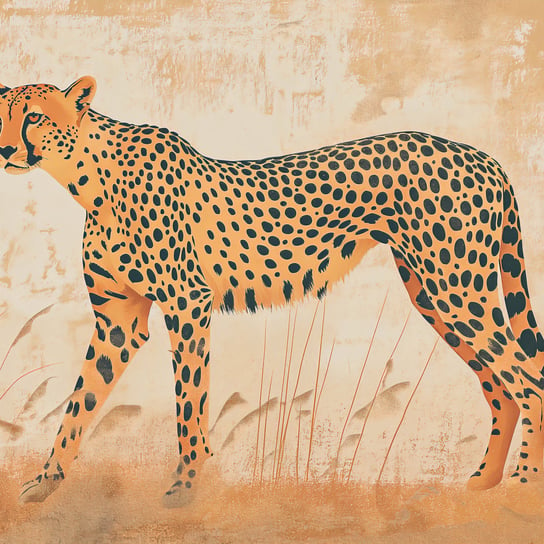 Plakat 100x100cm Gepard w Ruchu Zakito Posters