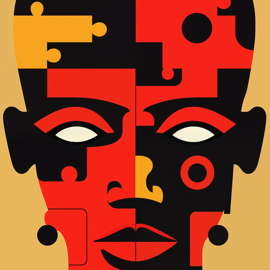 Plakat 100x100cm Puzzle Tożsamości Zakito Posters