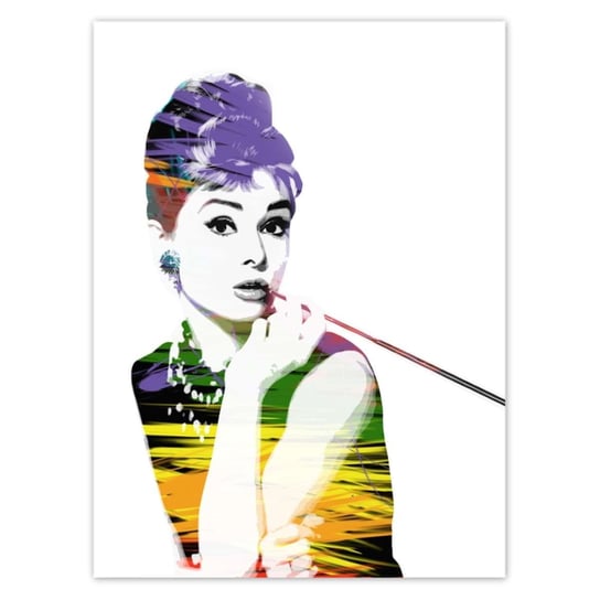 Plakat 100x135 Audrey Hepburn Cygaretka ZeSmakiem