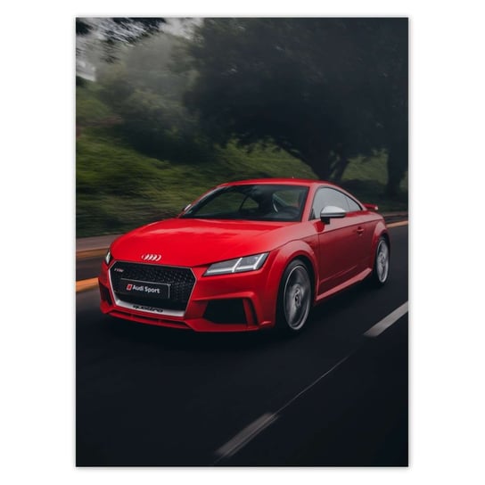 Plakat 100x135 Czerwone Audi ZeSmakiem