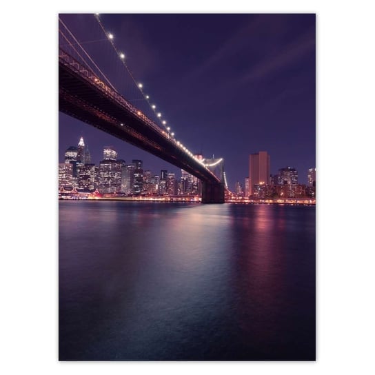 Plakat 100x135 Most nocą USA Nowy York ZeSmakiem