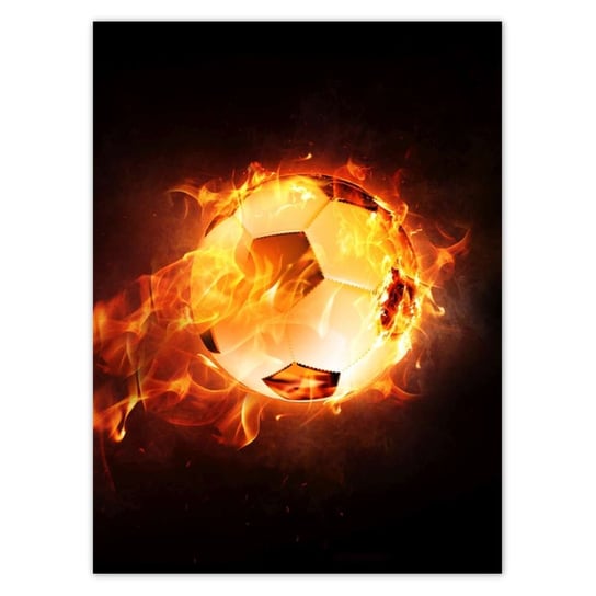 Plakat 100x135 Piłka nożna w ogniu ZeSmakiem