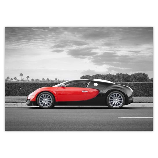 Plakat 100x70 Sport car Bugatti ZeSmakiem