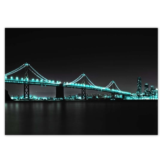 Plakat 100x70 Turkusowe światełka na moście ZeSmakiem