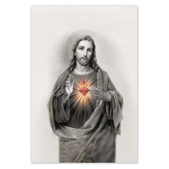 Plakat 105x155 Jezus Chrystus Król Serce ZeSmakiem