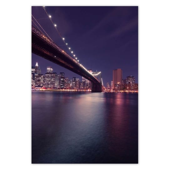 Plakat 105x155 Most nocą USA Nowy York ZeSmakiem