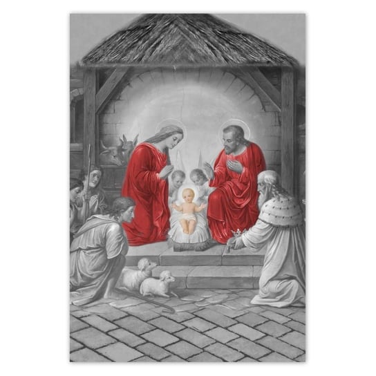 Plakat 105x155 Święta rodzina czerwień ZeSmakiem