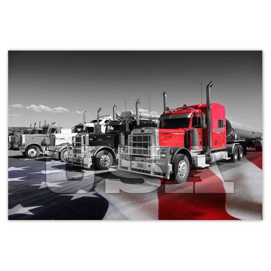 Plakat 120x80 Amerykańskie ciężarówki ZeSmakiem