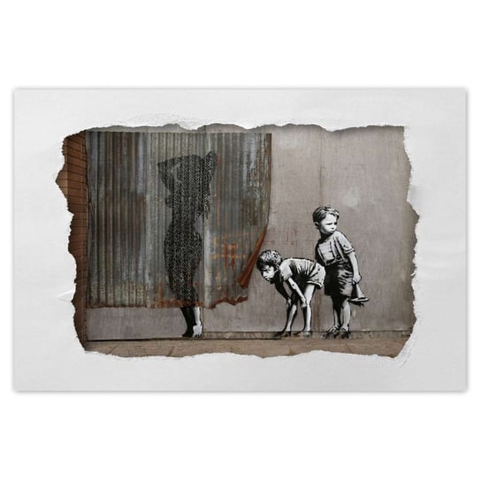 Plakat 120x80 Banksy Chłopcy Prysznic ZeSmakiem