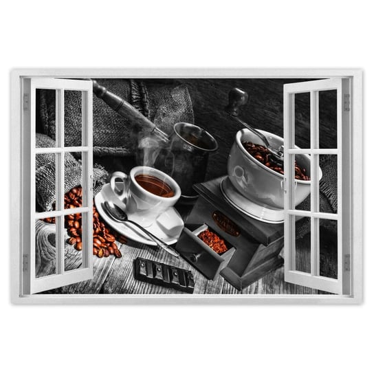 Plakat 120x80 Czarnobiałe zdjęcie kawy ZeSmakiem