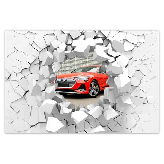 Plakat 120x80 Czerwone Audi e-tron ZeSmakiem