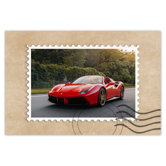 Plakat 120x80 Czerwone Ferrari ZeSmakiem