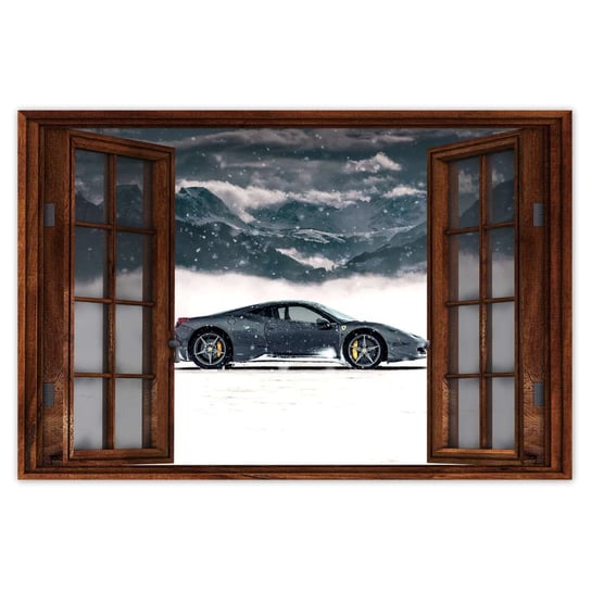 Plakat 120x80 Ferrari w zimowej aurze ZeSmakiem