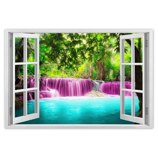 Plakat 120x80 Kolorowy pejzaż Wodospad ZeSmakiem