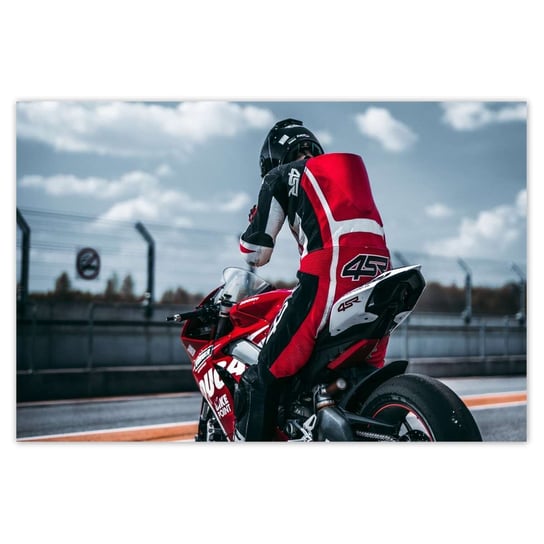 Plakat 120x80 Motocykl na torze ZeSmakiem