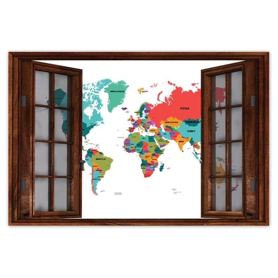 Plakat 120x80 Polityczna mapa świata ZeSmakiem