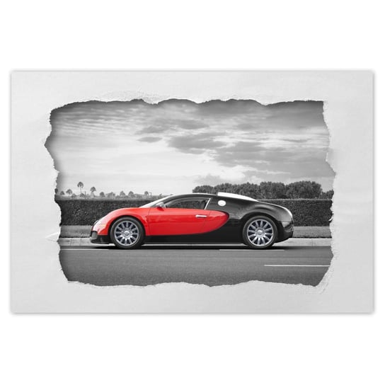 Plakat 120x80 Sport car Bugatti ZeSmakiem
