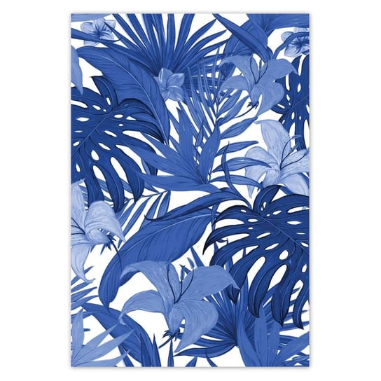 Plakat 125x185 Classic Blue Monstera ZeSmakiem