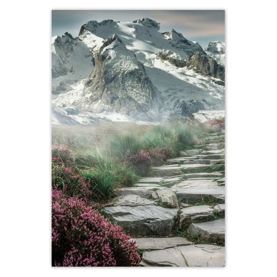 Plakat 125x185 Górski widok Pejzaż Mgła ZeSmakiem
