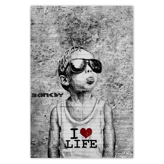 Plakat 125x185 I love life Banksy ZeSmakiem