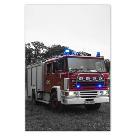 Plakat 125x185 Wóz strażacki ZeSmakiem