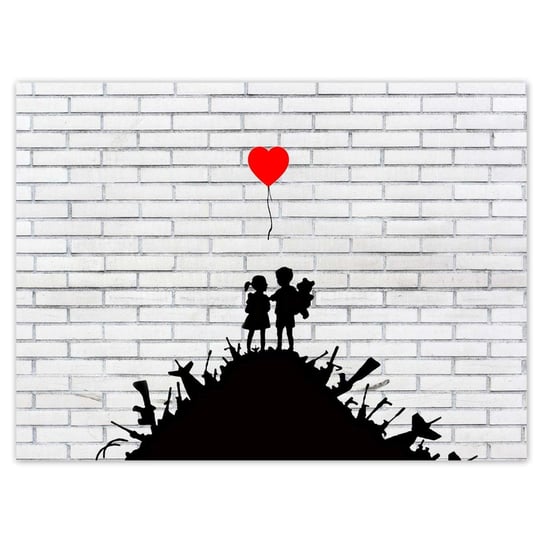 Plakat 135x100 Banksy Sterta broni Balon ZeSmakiem