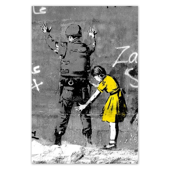 Plakat 135x200 Banksy dziewczynka ZeSmakiem