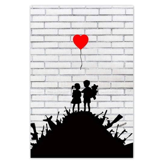 Plakat 135x200 Banksy Sterta broni Balon ZeSmakiem