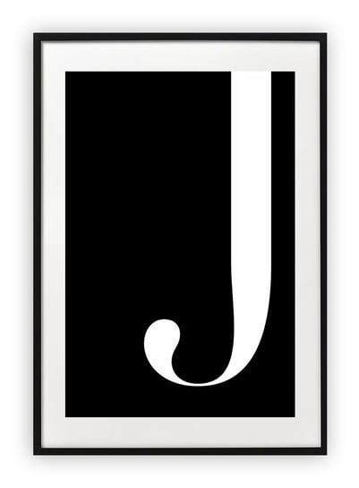 Plakat 13x18 cm J litera typografia WZORY Printonia