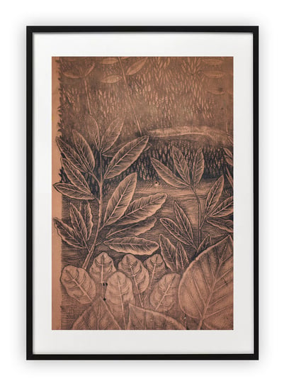 Plakat 13x18 cm Rysunek Rycina Rośliny WZORY Printonia