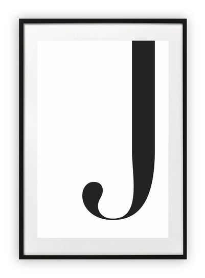 Plakat 13x18 cm Typografia J litera WZORY Printonia