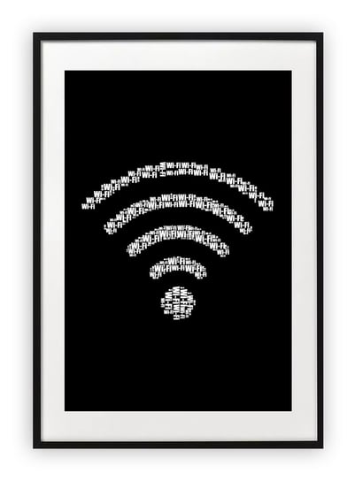 Plakat 13x18 cm Typografia Wifi WZORY Printonia