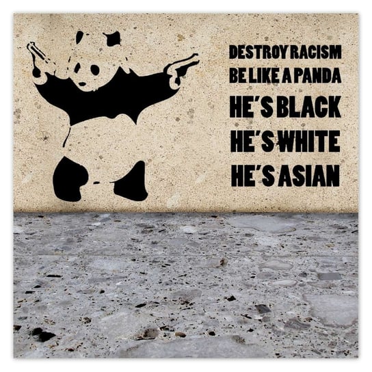 Plakat 140x140 Banksy Panda ZeSmakiem