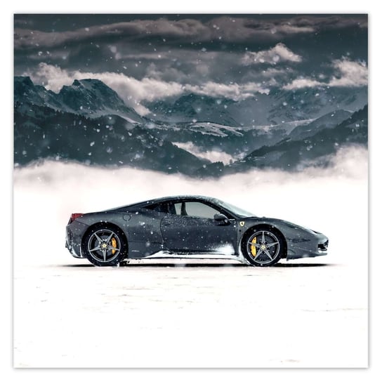 Plakat 140x140 Ferrari w zimowej aurze ZeSmakiem